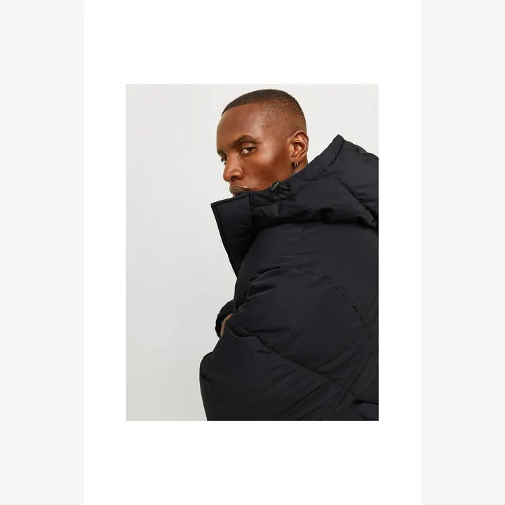 Куртка Чоловіча Jack & Jones Jjebradley Puffer Hood Sn Black 12256974