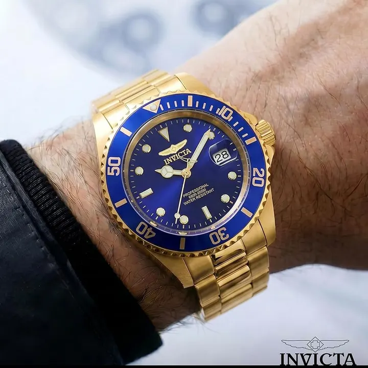 Годинник Чоловічий Invicta Pro Diver Gold/Blue 26974