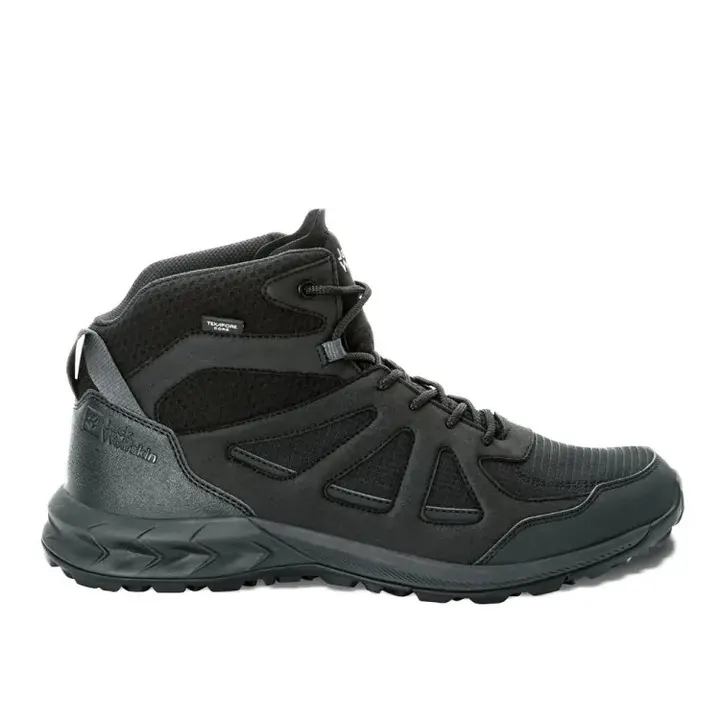 Черевики Чоловічі Jack Wolfskin Woodland 2 Texapore Mid M Black/Black 4051261-6000