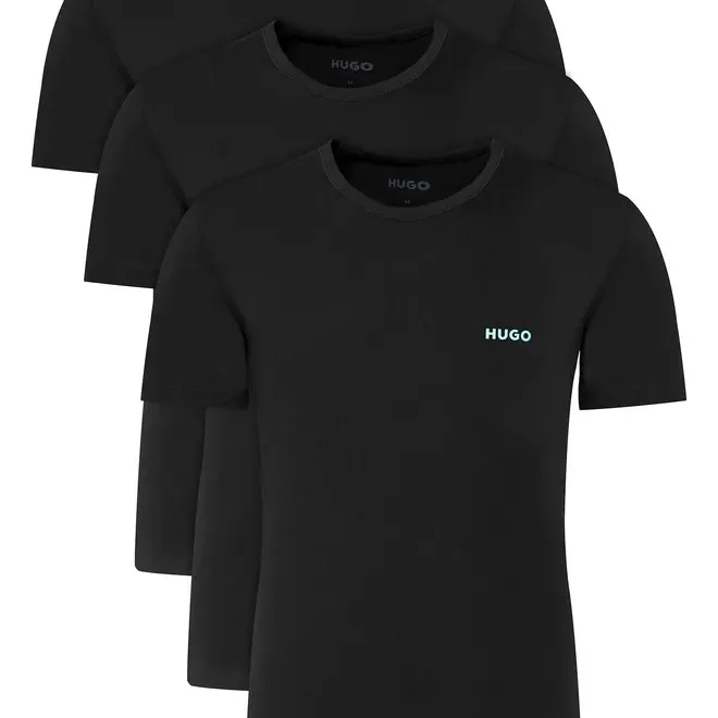 Набір з 3 футболок Hugo Чорний Regular Fit