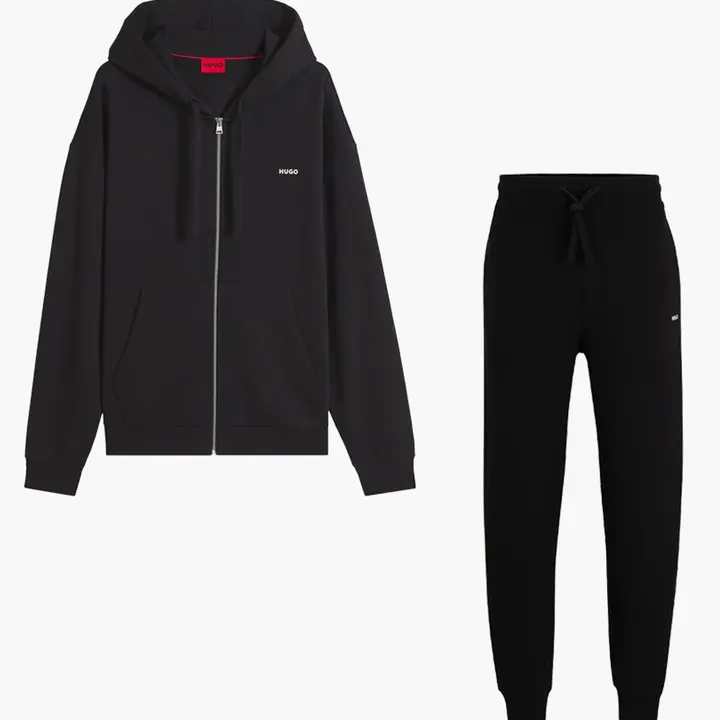 Спортивний костюм чоловічий Hugo Delastomer Full-Zip Fleece Black 50548651-001__50489617-001