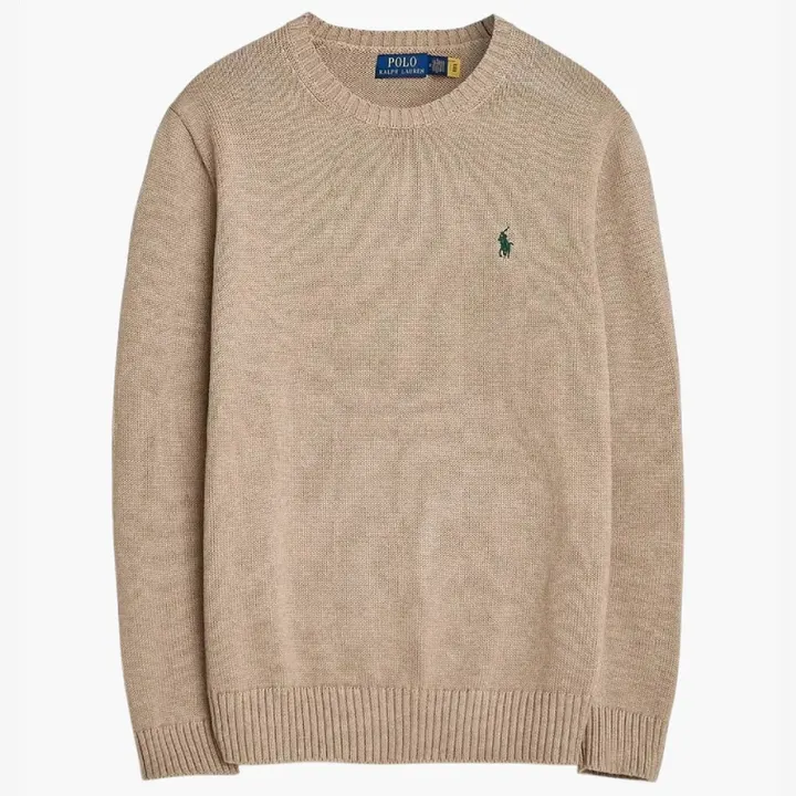 Светр Чоловічий Polo Ralph Lauren Long Sleeve Cotton Shaker Knit Crewneck Sweater Brown 710810846036
