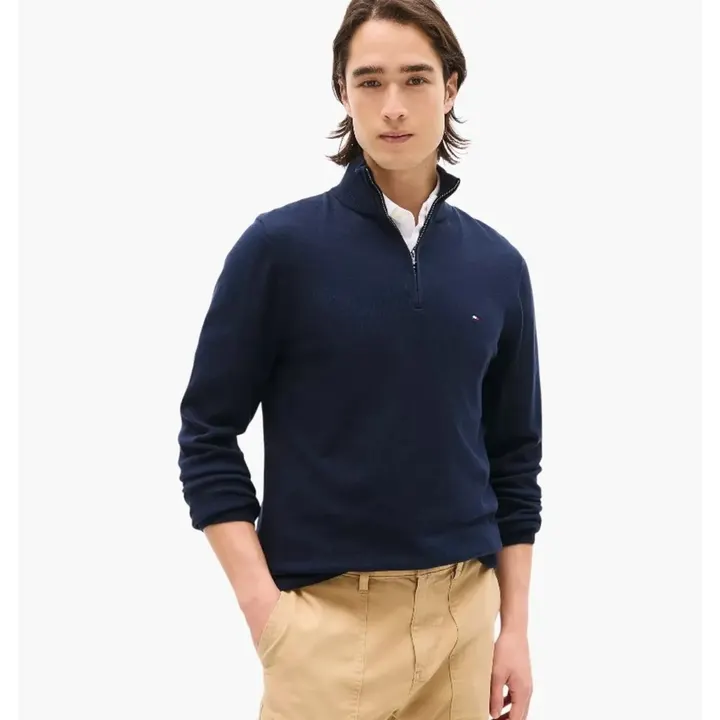 Світшот Tommy Hilfiger Classic Quarter-Zip Sweater Blue 78J9329-410-FAP
