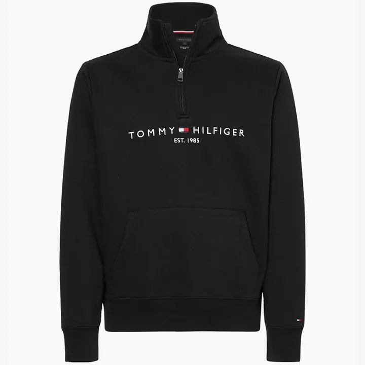 Кофта Чоловіча Tommy Hilfiger Logo Quarter-Zip Black 78JB338-001