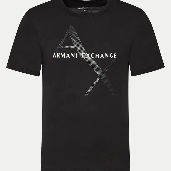 Armani Exchange t shirt black big logo
