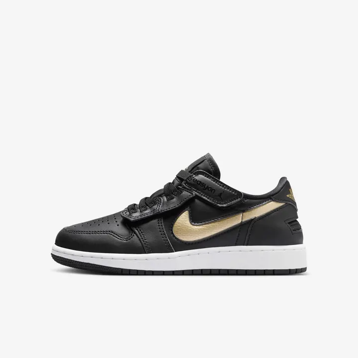 Кросівки Чоловічі Air Jordan 1 Low FlyEase Black/White/Metallic Gold DN4639-071