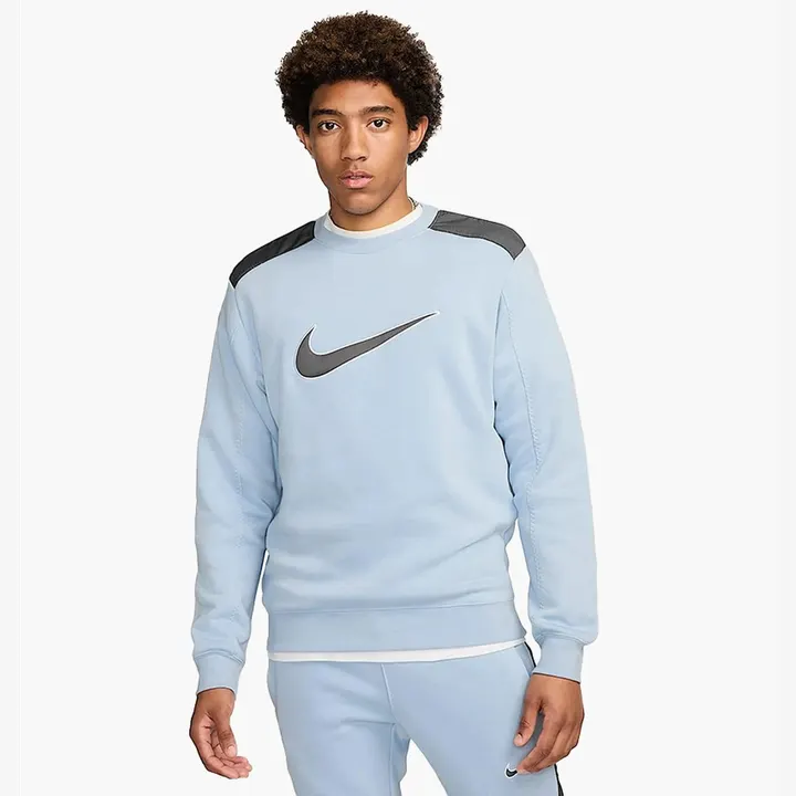 Худі Чоловіче Nike Sportswear Fleece Crew Light Armory Blue/Iron Grey fn0245-440