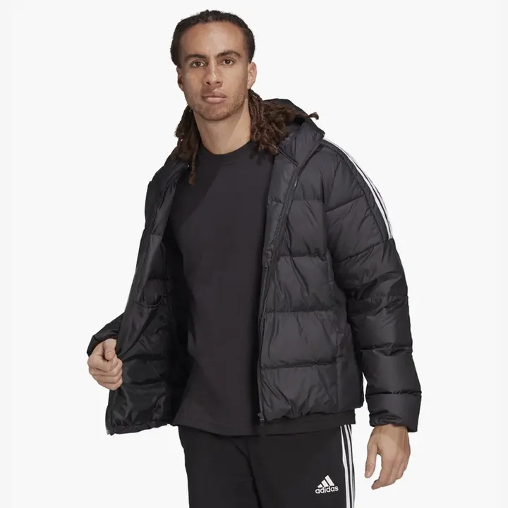 Куртка Чоловіча Adidas Essentials Midweight Down Hooded Jacket Black GT9141