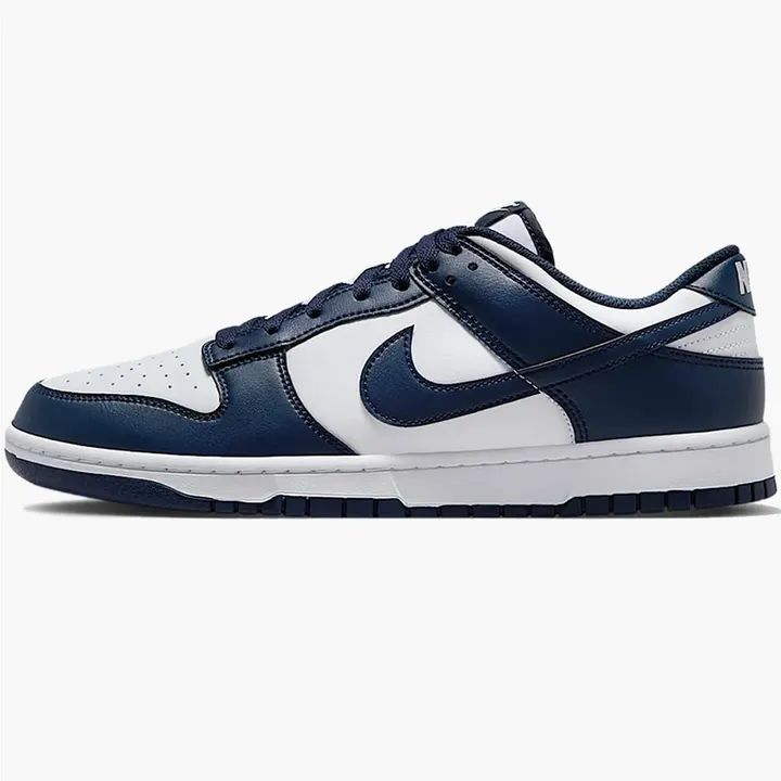 Кросівки Чоловічі Nike Dunk Low Retro White/White/Midnight Navy HF5441-107