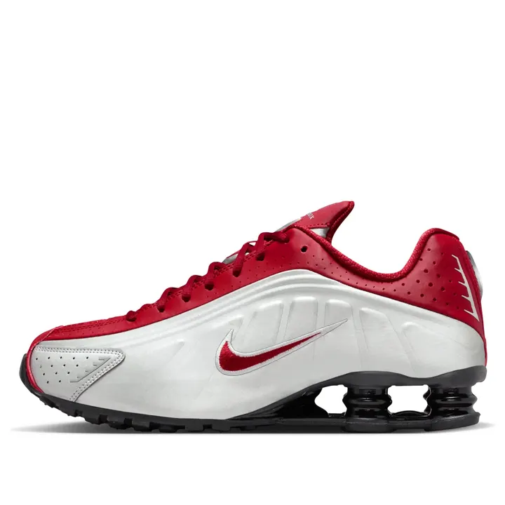 Кросівки Чоловічі Nike Shox R4 Metallic Silver Black Team Crimson HQ1988-009