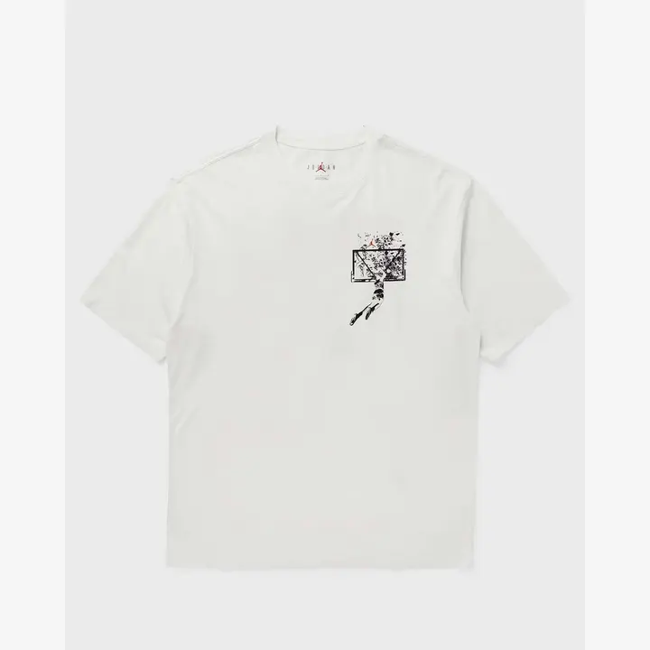 Футболка Чоловіча Jordan Brooklyn Oversized Graphic T-Shirt Sail/Off Black IB3297-133