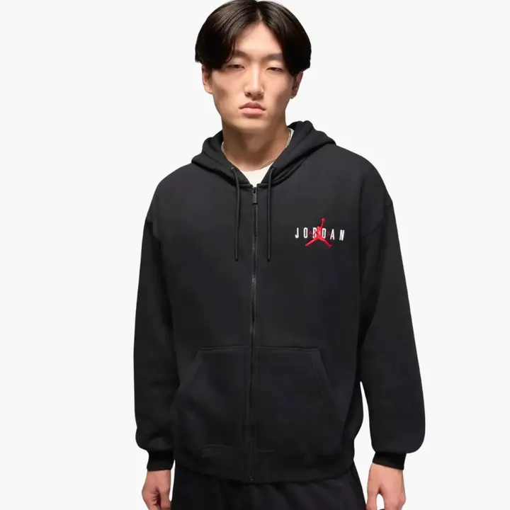 Худі Чоловіче Jordan Zip Hoodie Black/Blue IB9095-011