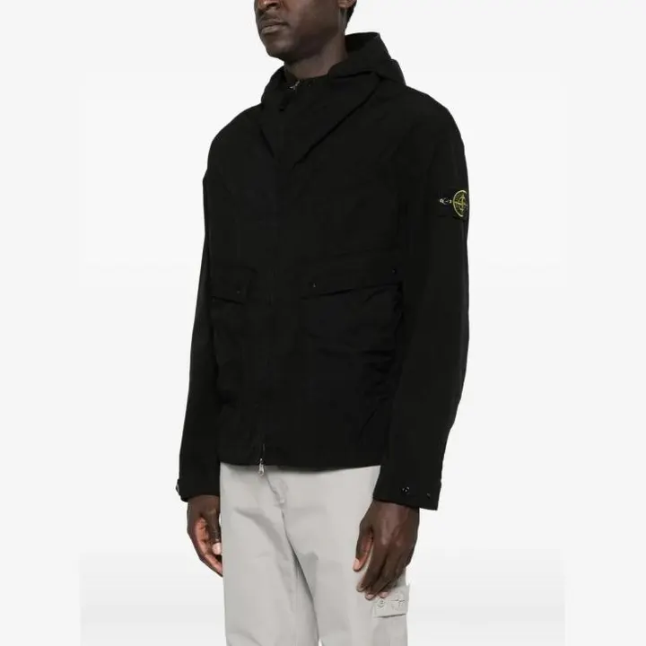 Куртка Чоловіча Stone Island LIGHT COMPACT TOUCH POLY-TC Hooded Jacket Black L1S154100052-S0042 V0029