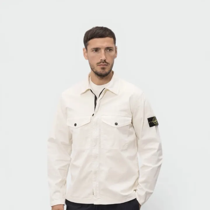 Сорочка Чоловіча Stone Island Logo Patch Zip-Up Jacket L2S151200003S0A10 V0093