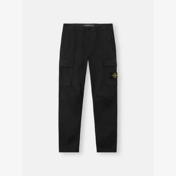 Штани Чоловічі Stone Island Stretch Organic Cotton Twill Cargo Pant Black L2S153100032 S0A10 V0029