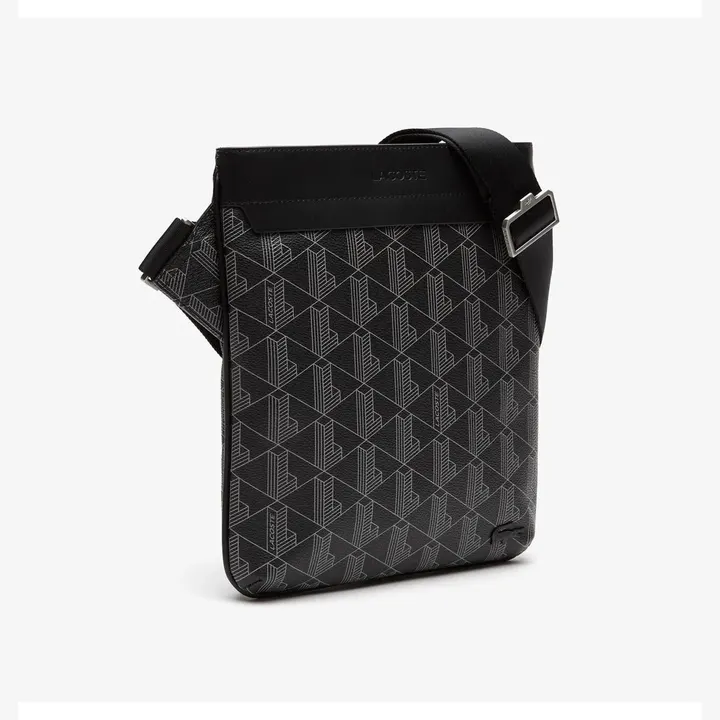 Сумка Чоловіча Lacoste Monogram Black NH4260LX-0-H45
