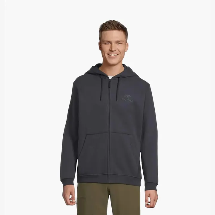 Худі Чоловіче Arcteryx Emblem Fleece Full-Zip Hoody Black Sapphire X00000992901